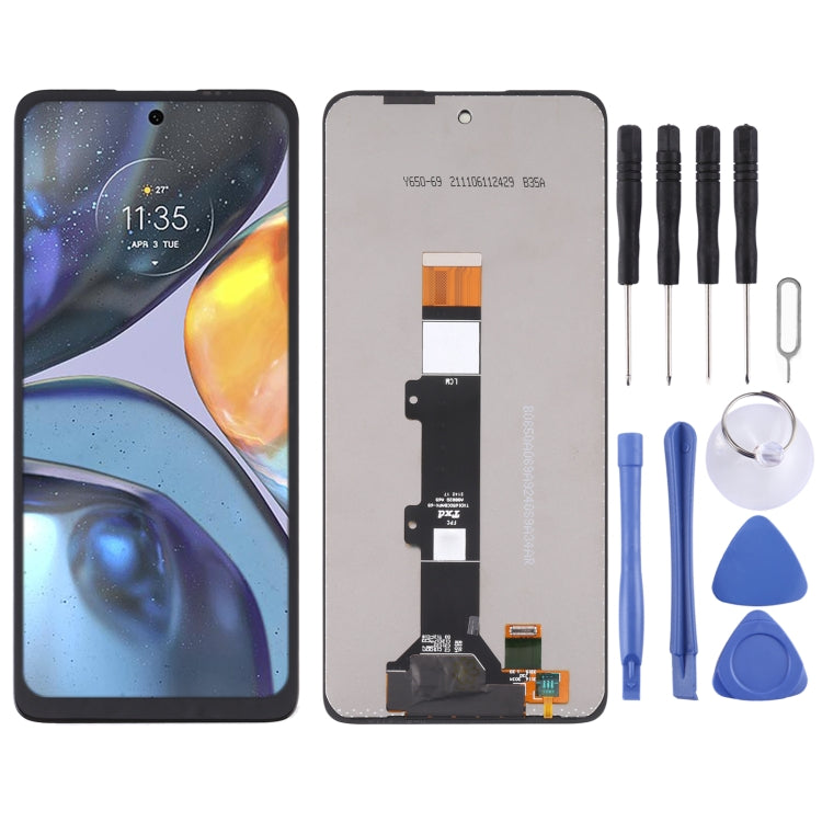 LCD Screen and Digitizer Full Assembly for Motorola Moto G22, For Motorola Moto G22