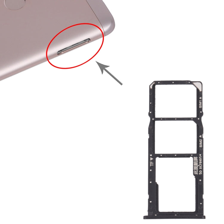 Vassoio scheda SIM + Vassoio scheda SIM + Vassoio scheda micro SD per Honor 7C, For Honor 7C