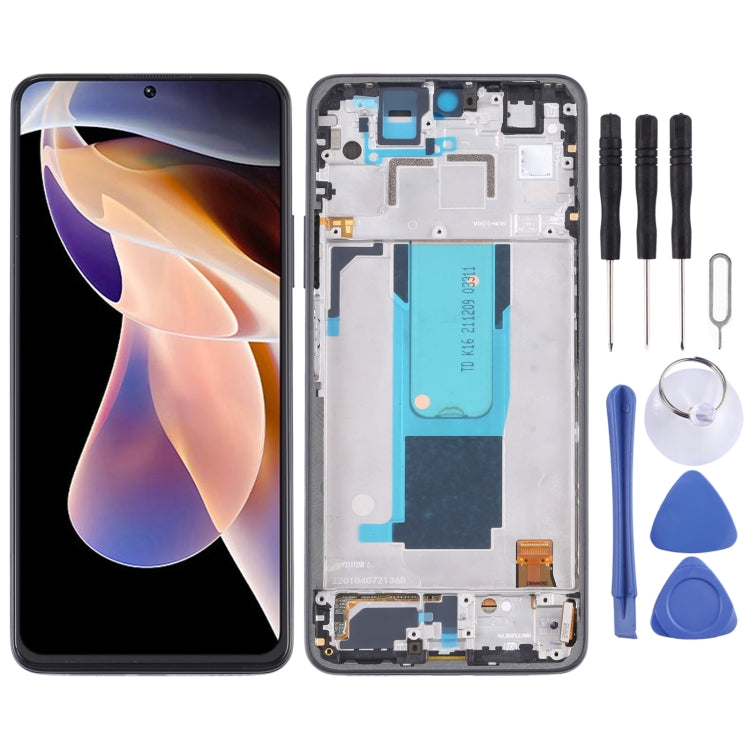 Original LCD Screen and Digitizer Full Assembly with Frame for Xiaomi Redmi Note 11 Pro China/Redmi Note 11 Pro + 5G/11i/11i HyperCharge, For Xiaomi Redmi Note 11 Pro China(Original)