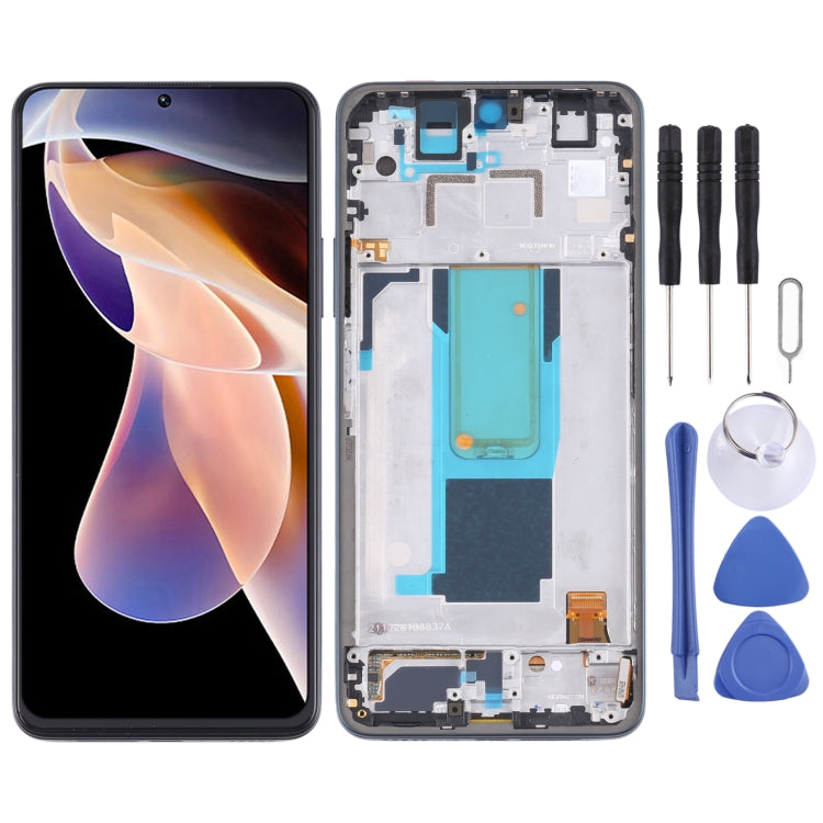 Original LCD Screen and Digitizer Full Assembly with Frame for Xiaomi Redmi Note 11 Pro China/Redmi Note 11 Pro + 5G/11i/11i HyperCharge, For Xiaomi Redmi Note 11 Pro China(Original)