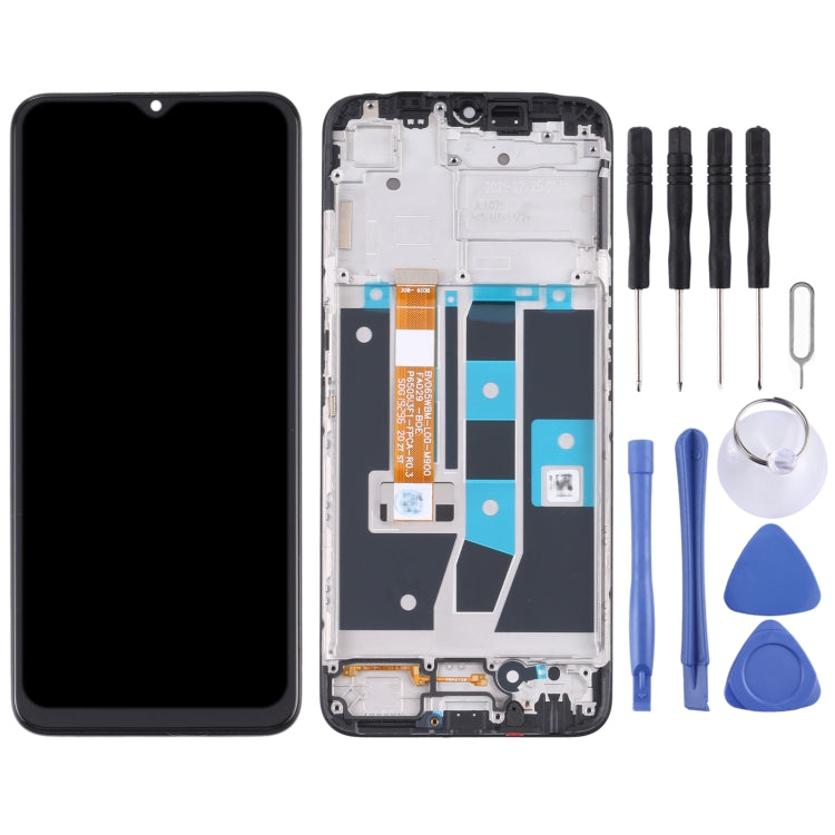 Schermo LCD e digitalizzatore assemblaggio completo con cornice per OPPO A16 / A16s / A54S, For OPPO A16 / A16s / A54S