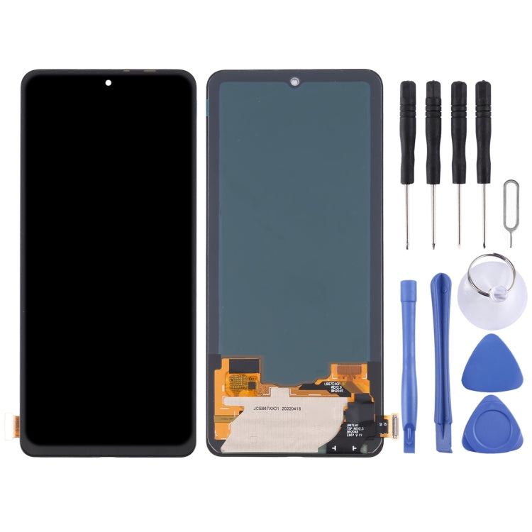 OLED Material LCD Screen and Digitizer Complete Assembly for Xiaomi Redmi K40/Redmi K40 Pro/Redmi K40 Pro+/11i/11X/11X Pro/Poco F3/Black Shark 4/Black Shark 4 Pro/Black Shark 4S/Black Shark 4S Pro, For Xiaomi Redmi K40