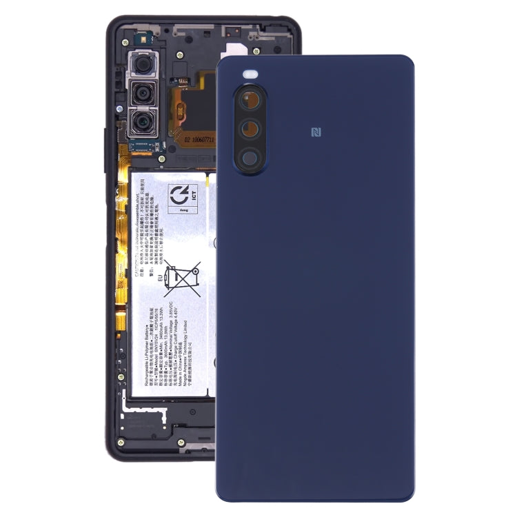 Original Back Battery Cover with Fingerprint for Sony Xperia 10 II, For Sony Xperia 10 II