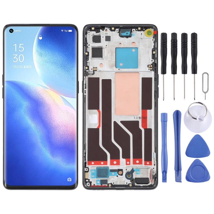 Schermo LCD originale e digitalizzatore assemblaggio completo con telaio per OPPO Reno5 Pro 5G, For OPPO Reno5 Pro 5G