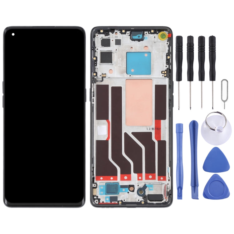 Schermo LCD originale e digitalizzatore assemblaggio completo con telaio per OPPO Reno5 Pro 5G, For OPPO Reno5 Pro 5G