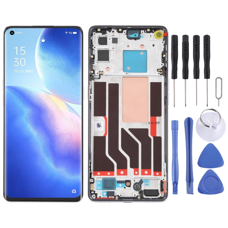 Schermo LCD originale e digitalizzatore assemblaggio completo con telaio per OPPO Reno5 Pro 5G, For OPPO Reno5 Pro 5G