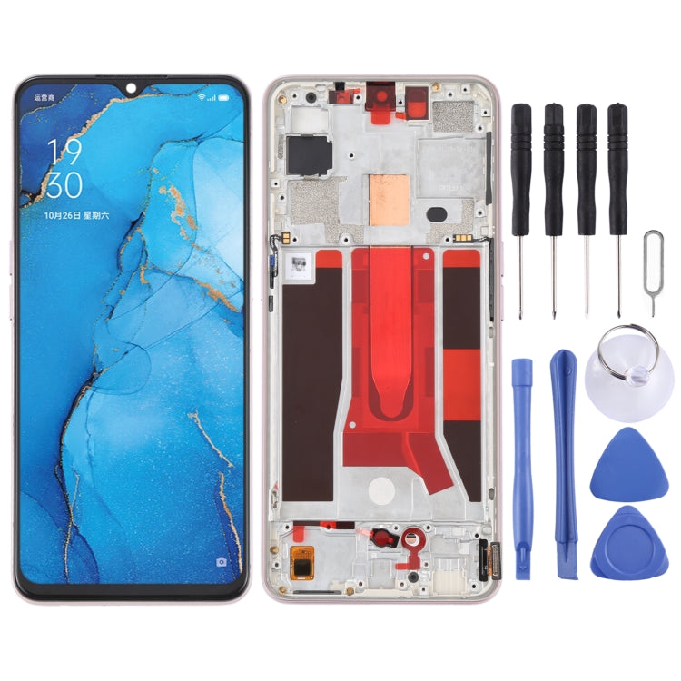 Original LCD Screen and Digitizer Full Assembly with Frame for OPPO Reno3 5G/Reno3 Youth/F15/Find X2 Lite/K7 5G, For OPPO Reno3 5G/Reno3 Youth/F15/Find X2 Lite/K7 5G, For OPPO Reno3 5G