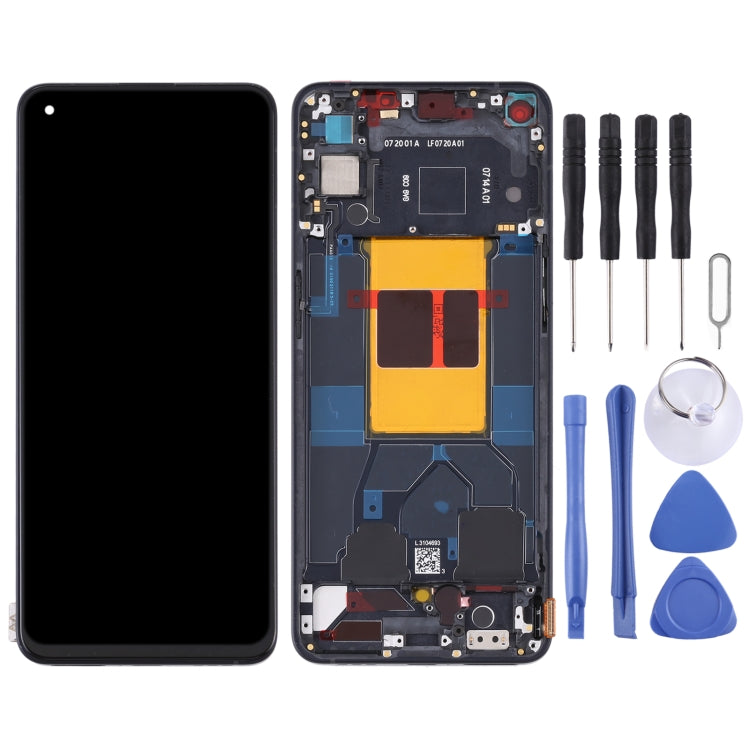 Schermo LCD originale e digitalizzatore assemblaggio completo con telaio per OPPO Reno6 5G PEQM00 CPH2251, For OPPO Reno6 5G