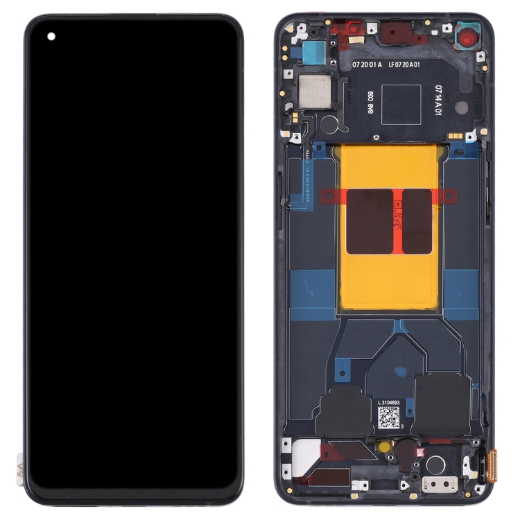 Schermo LCD originale e digitalizzatore assemblaggio completo con telaio per OPPO Reno6 5G PEQM00 CPH2251, For OPPO Reno6 5G