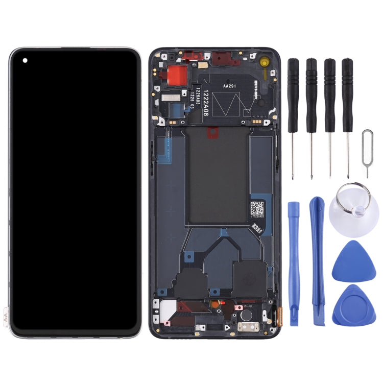 Original LCD Screen and Digitizer Full Assembly with Frame for OPPO Reno7 5G China PFJM10, For OPPO Reno7 5G China