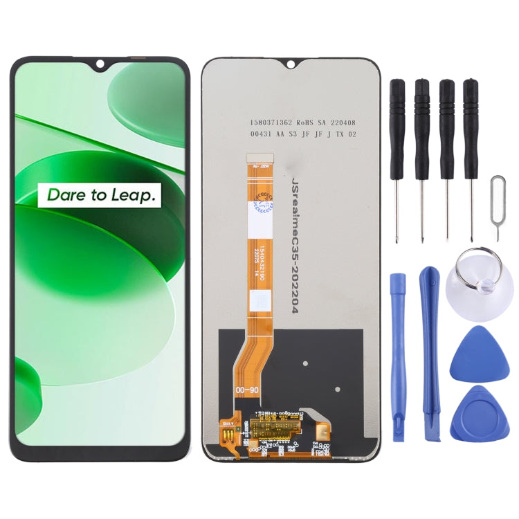 LCD Screen and Digitizer Full Assembly for OPPO Realme C35, For Realme C35