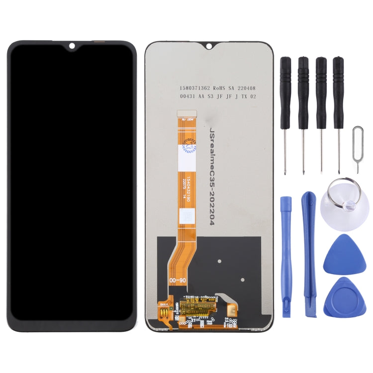 LCD Screen and Digitizer Full Assembly for OPPO Realme C35, For Realme C35