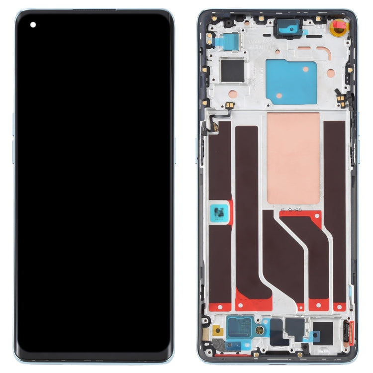 Schermo LCD originale e digitalizzatore assemblaggio completo con telaio per OPPO Reno6 Pro 5G PEPM00 CPH2249, For OPPO Reno6 Pro 5G