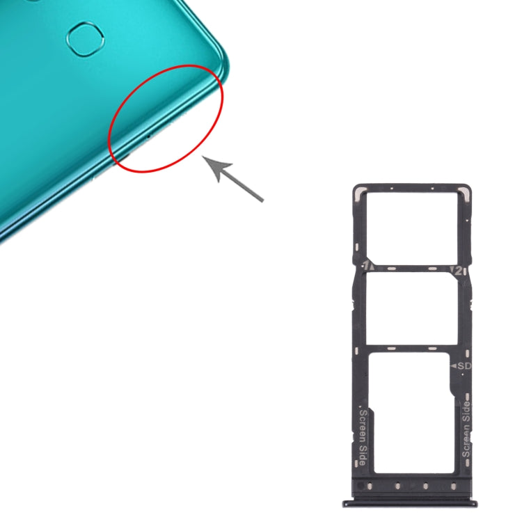 For Infinix S4 X626 SIM Card Tray + SIM Card Tray + Micro SD Card Tray, For Infinix S4