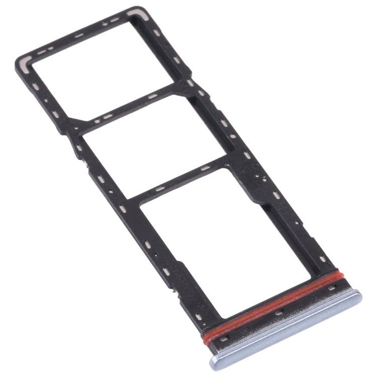 For Tecno Spark 7 KF6 SIM Card Tray + SIM Card Tray + Micro SD Card Tray, For Tecno Spark 7