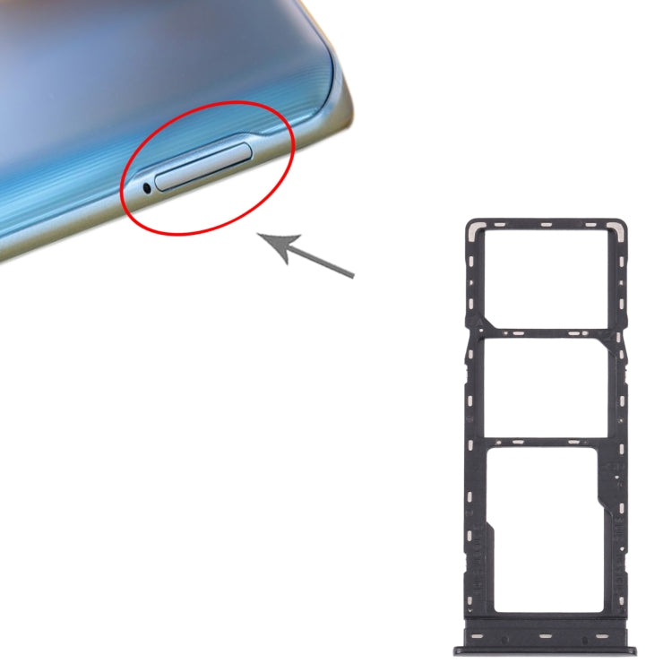 For Tecno Spark 7 Pro SIM Card Tray + SIM Card Tray + Micro SD Card Tray, For Tecno Spark 7 Pro