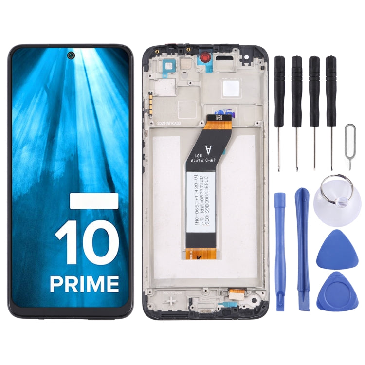 Schermo LCD originale e digitalizzatore assemblaggio completo con cornice per Xiaomi Redmi 10 Prime, For Xiaomi Redmi 10 Prime