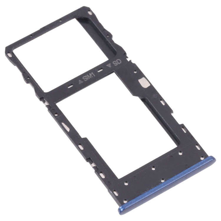 SIM Card Tray + Micro SD Card Tray for TCL Plex T780H, For TCL 10L/10 Lite(Blue)