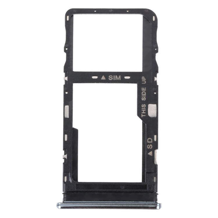 Original SIM Card Tray + Micro SD Card Tray for TCL 10L/10 Lite T770H T770B, For TCL 10L/10 Lite, For TCL 10L/10 Lite(Silver)