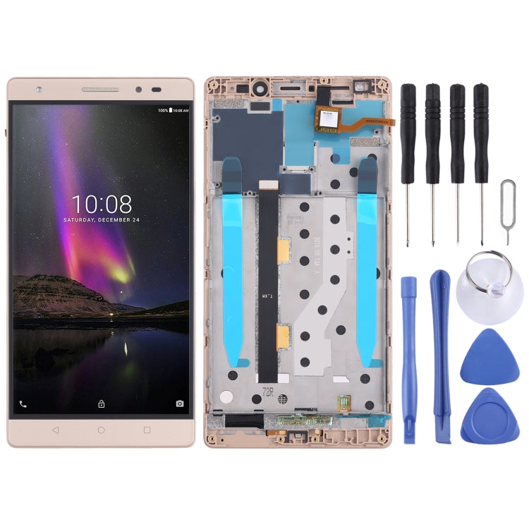 Schermo LCD e digitalizzatore assemblaggio completo con telaio per Lenovo Phab2 Plus PB2-670N PB2-670M PB2-670Y, For Lenovo Phab2 Plus