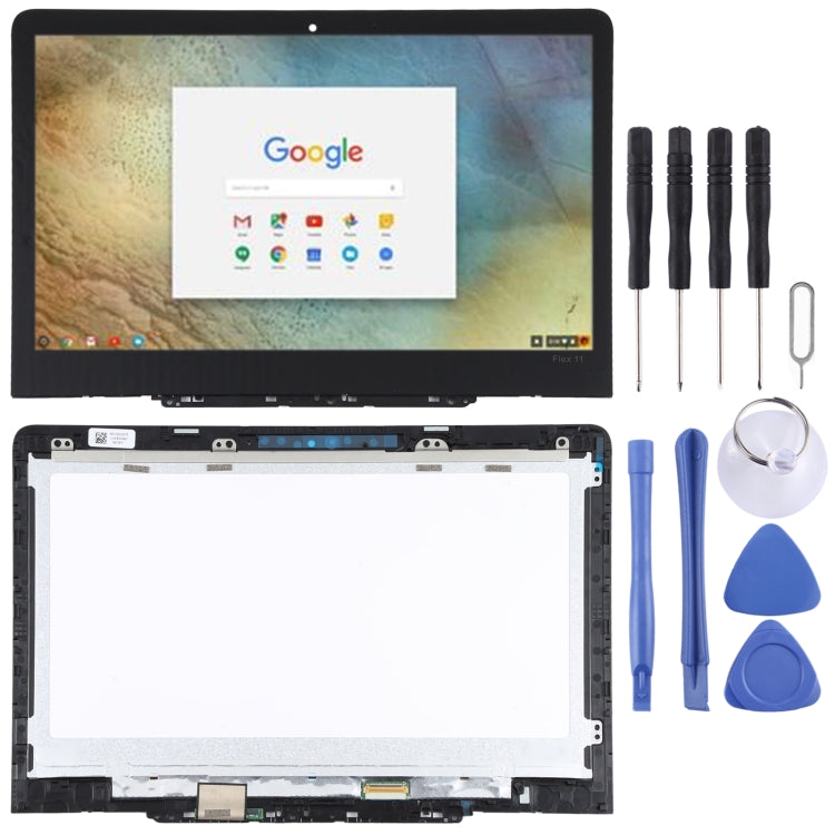 LCD Screen and Digitizer Full Assembly with Frame for Lenovo Chromebook YOGA N23, For Lenovo Chromebook YOGA N23