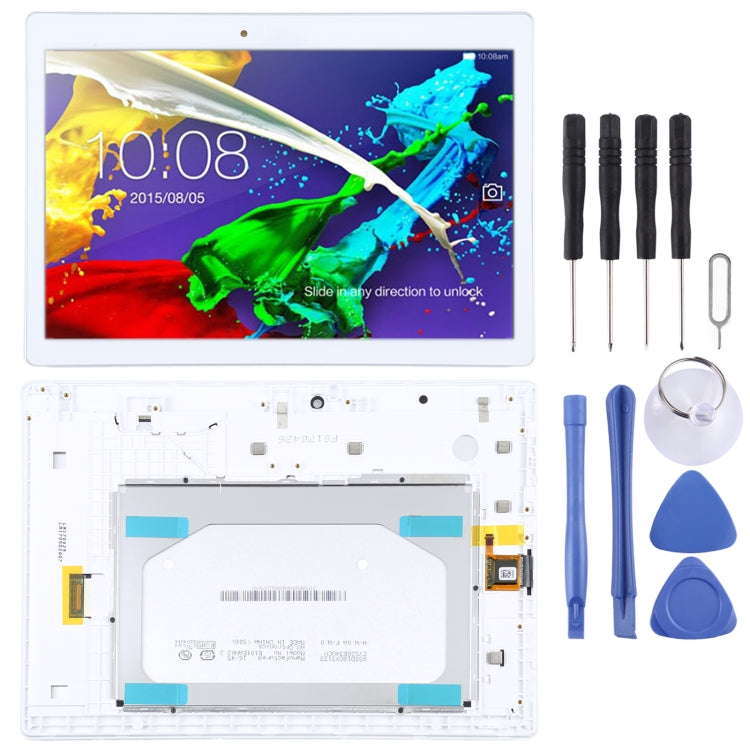 LCD Screen and Digitizer Full Assembly with Frame for Lenovo Tab 2 A10-30 YT3-X30, For Lenovo Tab 2 A10-30