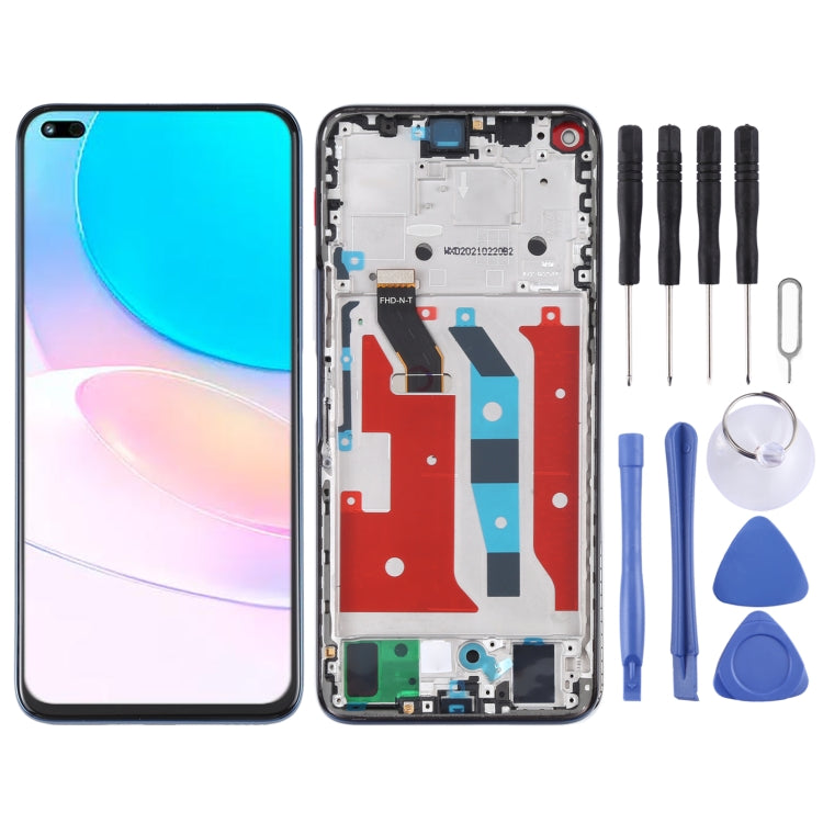 Original LCD Screen and Digitizer Complete Assembly with Frame for Huawei Nova 8i, For Huawei Nova 8i