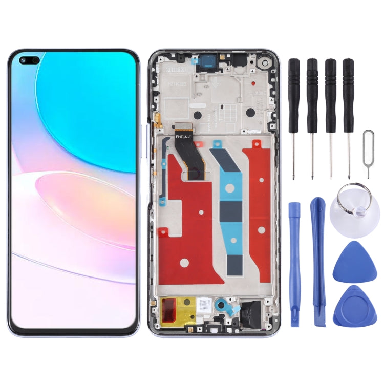 Original LCD Screen and Digitizer Complete Assembly with Frame for Huawei Nova 8i, For Huawei Nova 8i