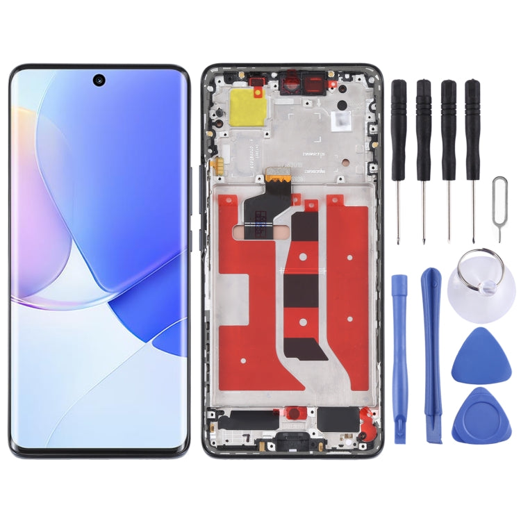 Schermo LCD originale e digitalizzatore assemblato completo con cornice per Huawei Nova 9, For Huawei Nova 9