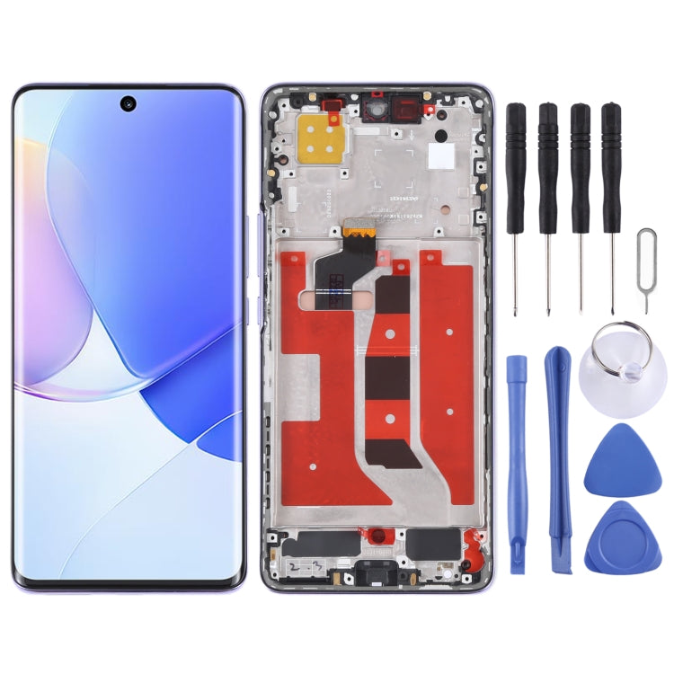 Schermo LCD originale e digitalizzatore assemblato completo con cornice per Huawei Nova 9, For Huawei Nova 9