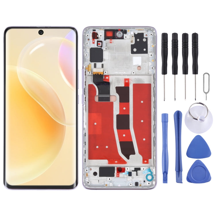 Schermo LCD originale e digitalizzatore assemblaggio completo con cornice per Huawei Nova 8 5G, For Huawei Nova 8 5G