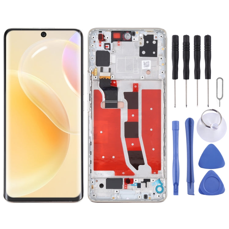 Schermo LCD originale e digitalizzatore assemblaggio completo con cornice per Huawei Nova 8 5G, For Huawei Nova 8 5G