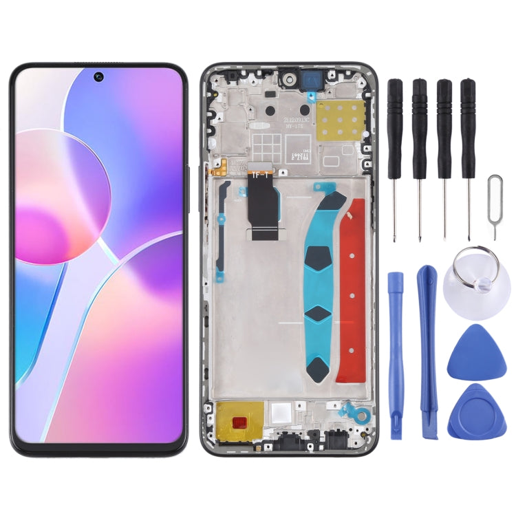 Original LCD Screen and Digitizer Full Assembly with Frame for Honor X30i, For Honor X30i