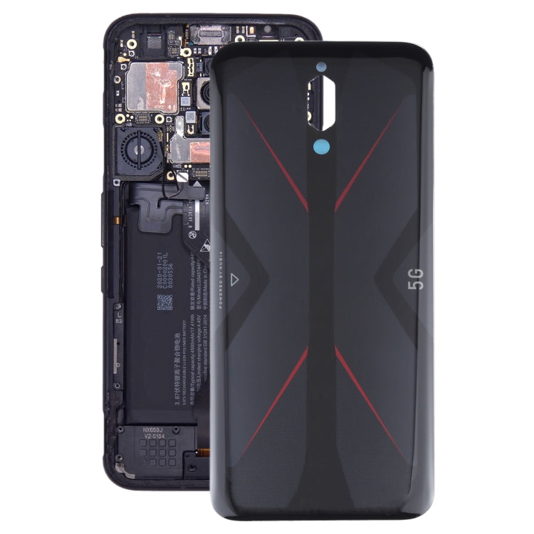 Battery Glass Back Cover for ZTE Nubia Red Magic 5G NX659J, For ZTE Nubia Red Magic 5G, For ZTE Nubia Red Magic 5G(Transparent Black), For ZTE Nubia Red Magic 5G(Red)