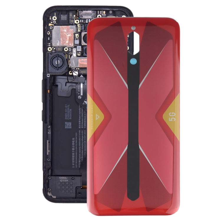 Battery Glass Back Cover for ZTE Nubia Red Magic 5G NX659J, For ZTE Nubia Red Magic 5G, For ZTE Nubia Red Magic 5G(Transparent Black), For ZTE Nubia Red Magic 5G(Red)