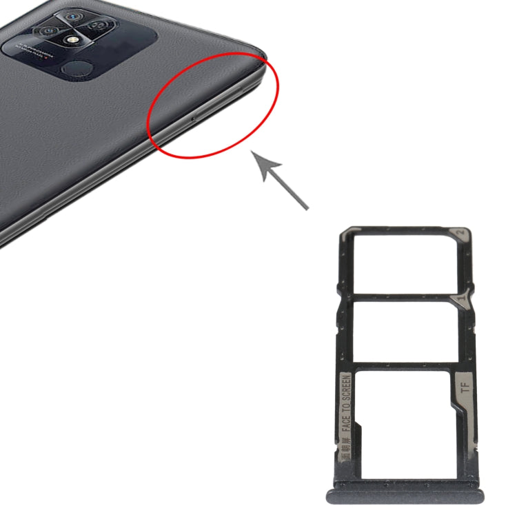 SIM Card Tray + SIM Card Tray + Micro SD Card Tray for Xiaomi Redmi 10 Power, For Xiaomi Redmi 10 Power