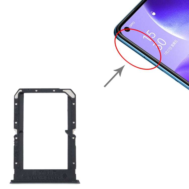 Per OPPO Reno5 4G Vassoio scheda SIM + Vassoio scheda SIM, For OPPO Reno5 4G