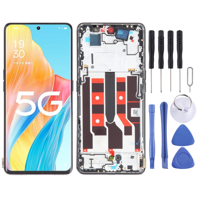 Schermo LCD originale per OPPO A1 Pro Digitizer Assemblaggio completo con cornice, For OPPO A1 Pro