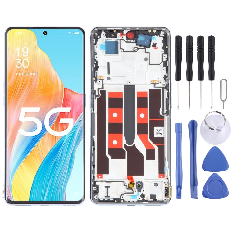 Schermo LCD originale per OPPO A1 Pro Digitizer Assemblaggio completo con cornice, For OPPO A1 Pro