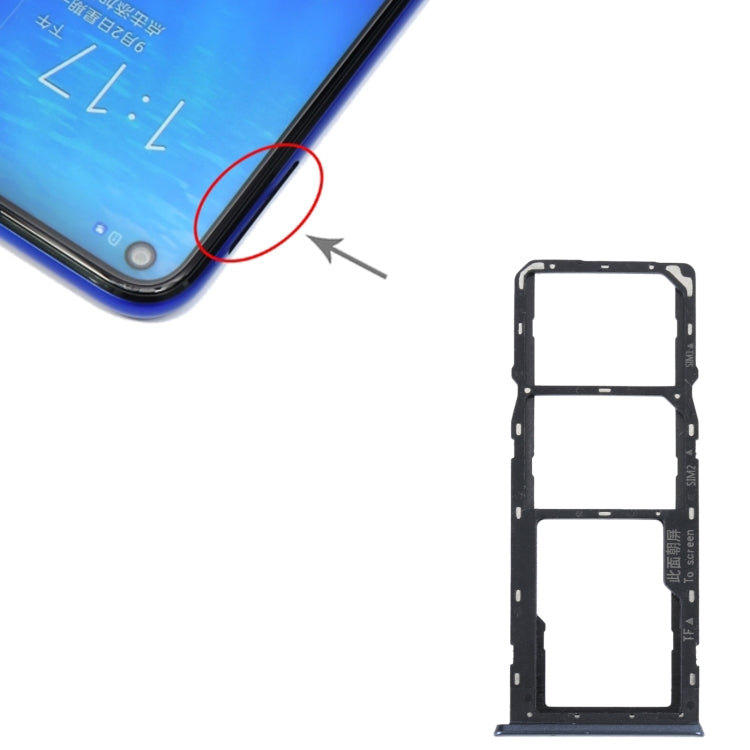 For OPPO A16K SIM Card Tray + SIM Card Tray + Micro SD Card Tray, For OPPO A16K