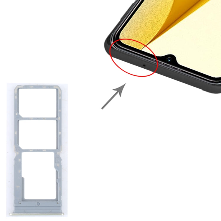 For vivo Y16 SIM Card Tray + SIM Card Tray + Micro SD Card Tray, For vivo Y16