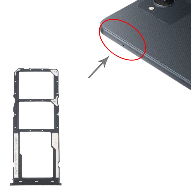 Per Xiaomi Redmi A1 2022 / Redmi A1+ Vassoio scheda SIM + Vassoio scheda SIM + Vassoio scheda Micro SD, For Xiaomi Redmi A1 2022 / Redmi A1+