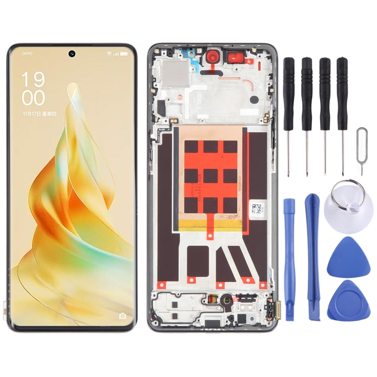 Original LCD Screen For OPPO Reno9 Pro Digitizer Full Assembly With Frame, For OPPO Reno9 Pro