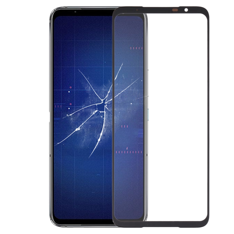 Per Asus ROG Phone 6 AI2201-C AI2201-F Lente in vetro esterna per schermo anteriore con adesivo OCA otticamente trasparente, For Asus ROG Phone 6