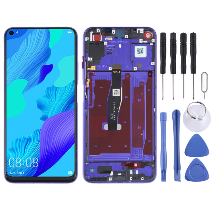 Schermo LCD originale per Honor 20 / Huawei Nova 5T Digitizer assemblaggio completo con cornice, For Honor 20 / Huawei Nova 5T