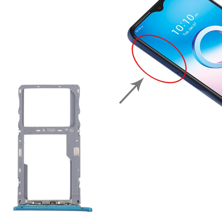 Per Alcatel 3L 2020 Vassoio scheda SIM originale + vassoio scheda Micro SD, For Alcatel 3L 2020