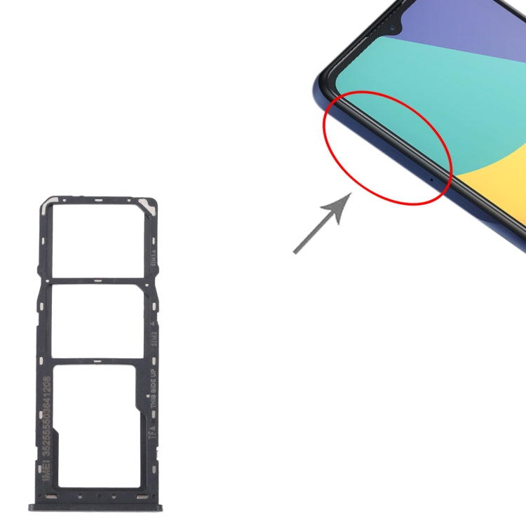 Per Alcatel 1V 2021 Vassoio scheda SIM originale + Vassoio scheda SIM + Vassoio scheda Micro SD, For Alcatel 1V 2021