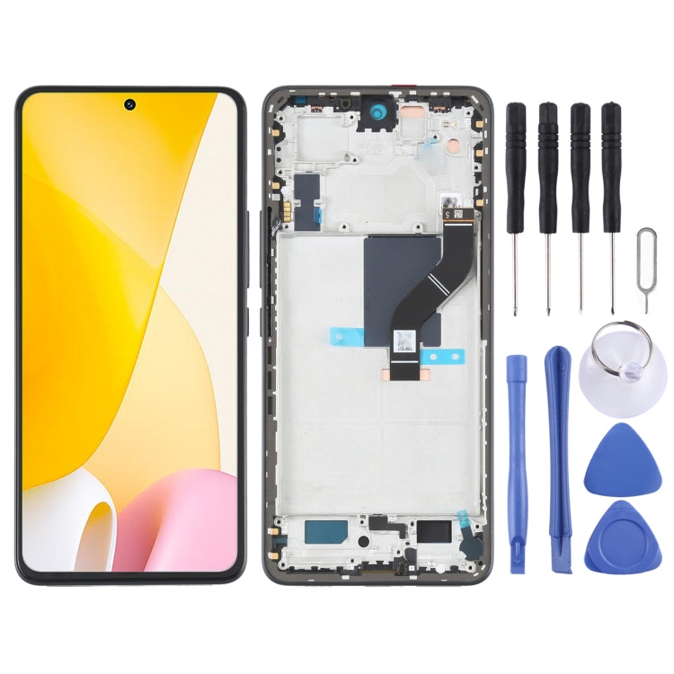 Schermo LCD originale per Xiaomi 12 Lite Digitizer assemblaggio completo con cornice, For Xiaomi 12 Lite(Original)