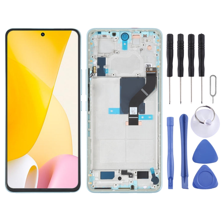 Schermo LCD originale per Xiaomi 12 Lite Digitizer assemblaggio completo con cornice, For Xiaomi 12 Lite(Original)