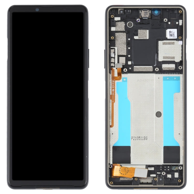 Original LCD Screen For Sony Xperia 10 III SO-52B Digitizer Full Assembly With Frame, For Sony Xperia 10 III(Original)